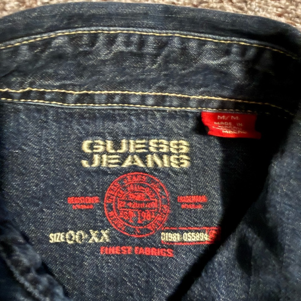 SHARP Guess Jeans denim western button down. Size Medium QUALITY! - Picture 5 of 12